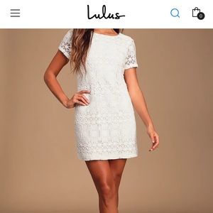 Lulus white lace dress